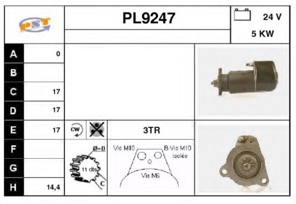 SNRA PL9247 Starter